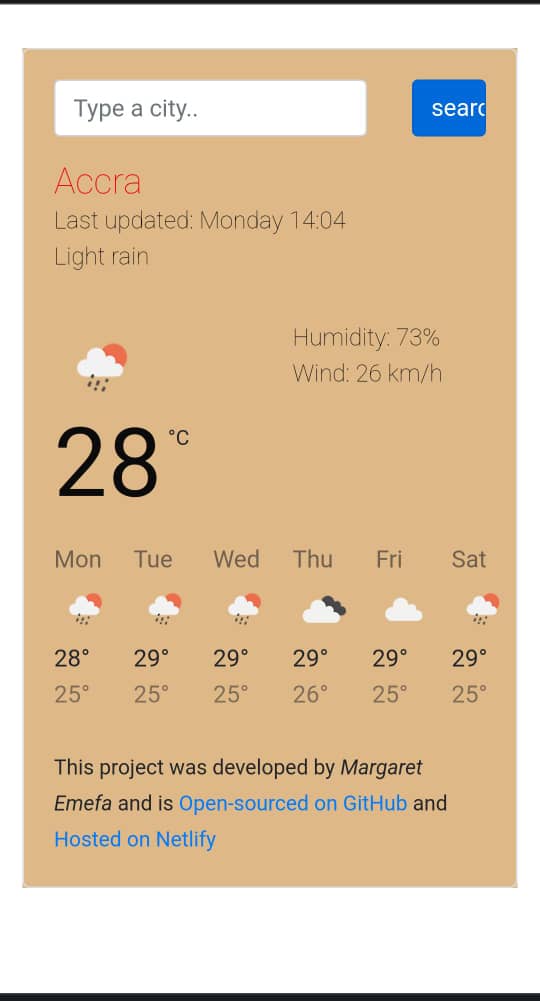 Weather app preview 